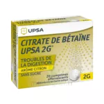 Citrate De Betaïne Upsa 2 G Comprimés Effervescents Sans Sucre Citron 2t/10 à VIC-FEZENSAC
