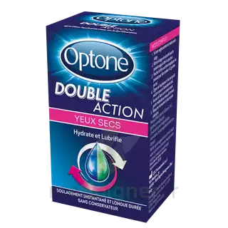 Optone Double Action Solution Oculaire Yeux Secs Fl/10ml à VIC-FEZENSAC