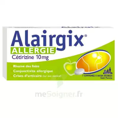 Alairgix Allergie Cetirizine 10 Mg Comprimés à Sucer Séc Plq/7 à VIC-FEZENSAC