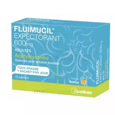 Fluimucil Expectorant Acetylcysteine 600 Mg Glé S Buv Adultes 10sach à VIC-FEZENSAC