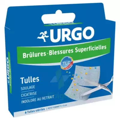 Urgo Brûlures - Blessures Superficielles Tulles Petit Format 5x5cm B/6 à VIC-FEZENSAC