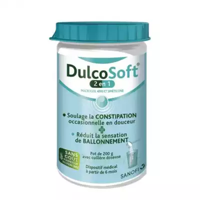 Dulcosoft 2 En 1 Constipation Et Ballonnement Poudre à Diluer Fl/200g à VIC-FEZENSAC